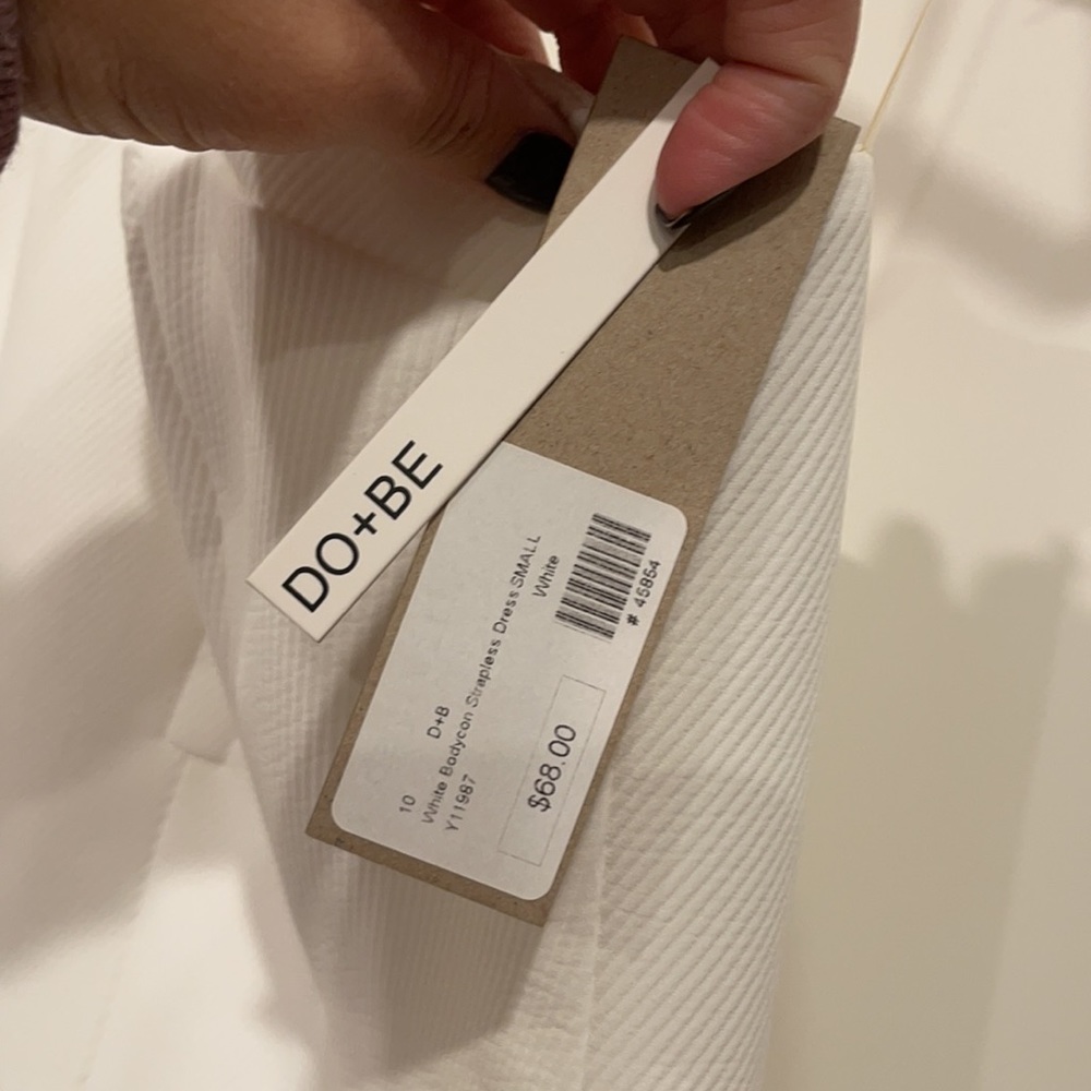 NEW with tags White Strapless Dress - Picture 2 of 3